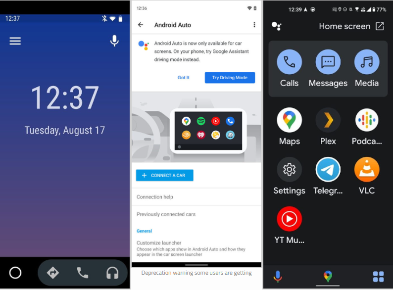 Google confirme que c'est la fin de Android Auto sur les écrans de téléphone